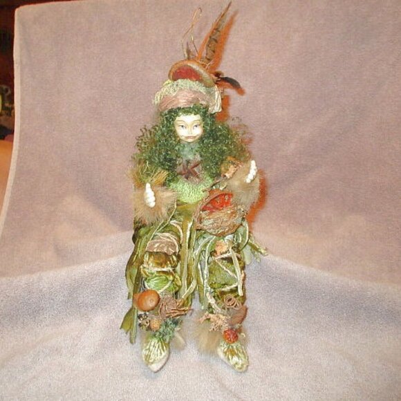 Wayne Kleski Woodland Elf Toadstool Folk Art Fairy Katherine's Collection 12" - Picture 1 of 12